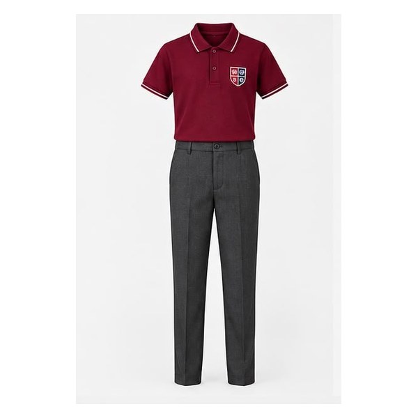 Polo Shirt & Grey Pant Set
