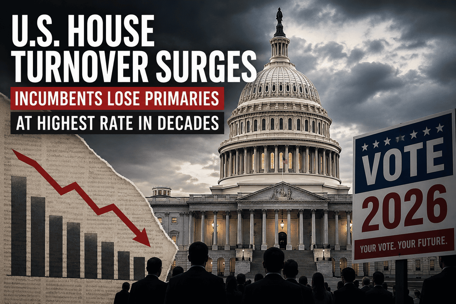 House Turnover Surges as More U.S. Incumbents Lose Primaries at Record Pace