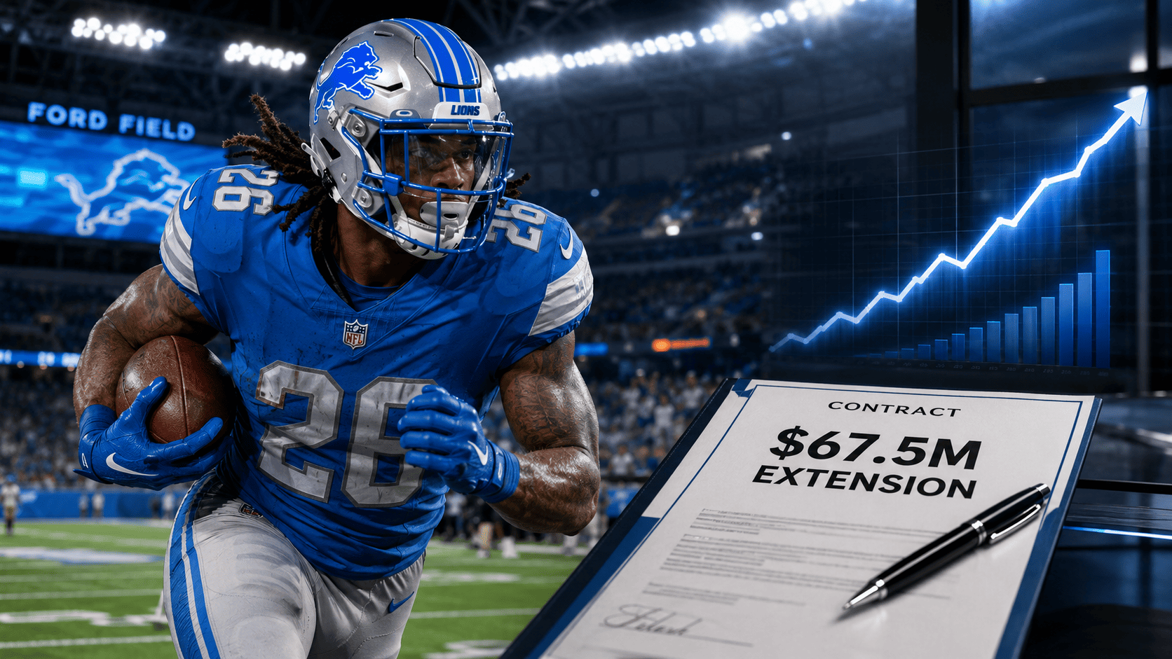 Jahmyr Gibbs Signs Historic $67.5 Million Extension with Detroit Lions