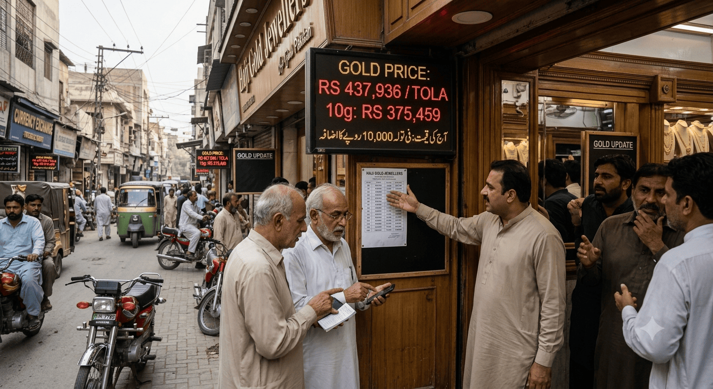 Gold Price in Pakistan Soars Rs10,000 Per Tola Following Global Market Rally