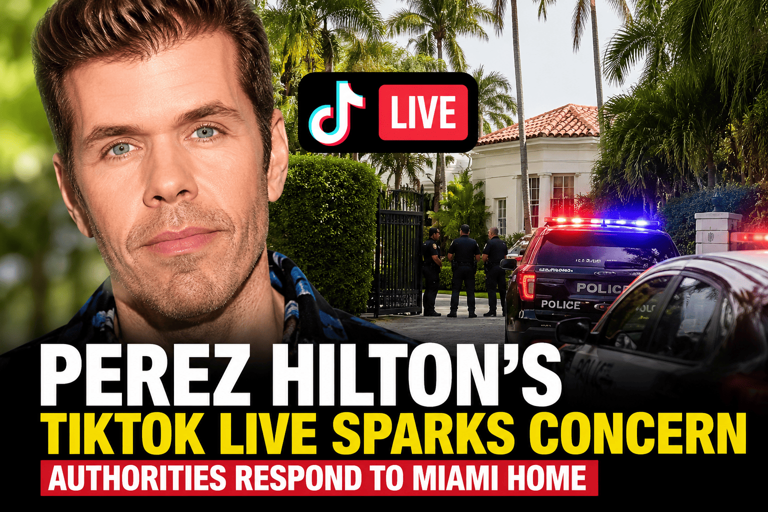 Perez Hilton's TikTok Live Sparks Concern as Authorities Respond at Miami Home