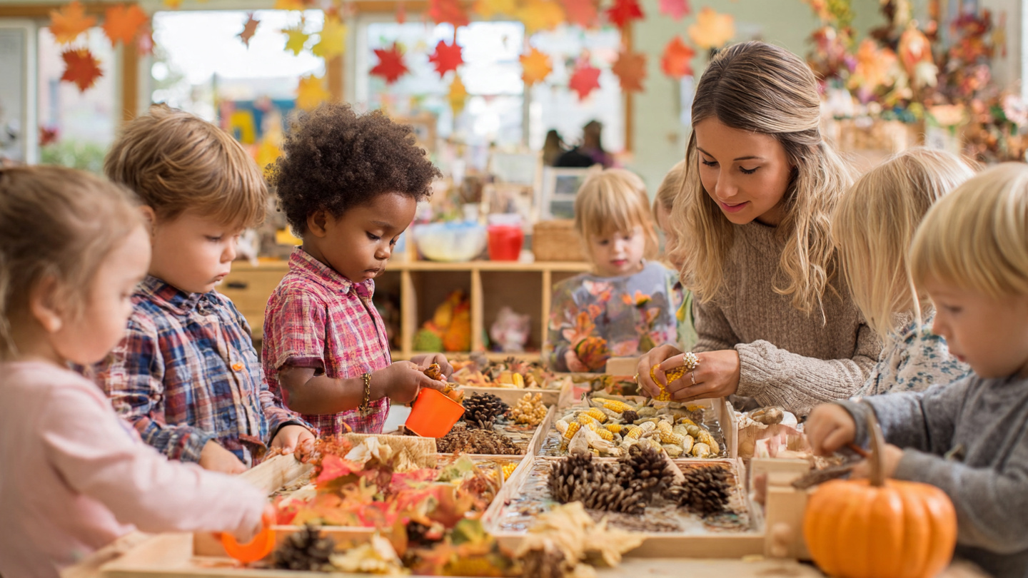 Activity Five Fall Sensory Bin